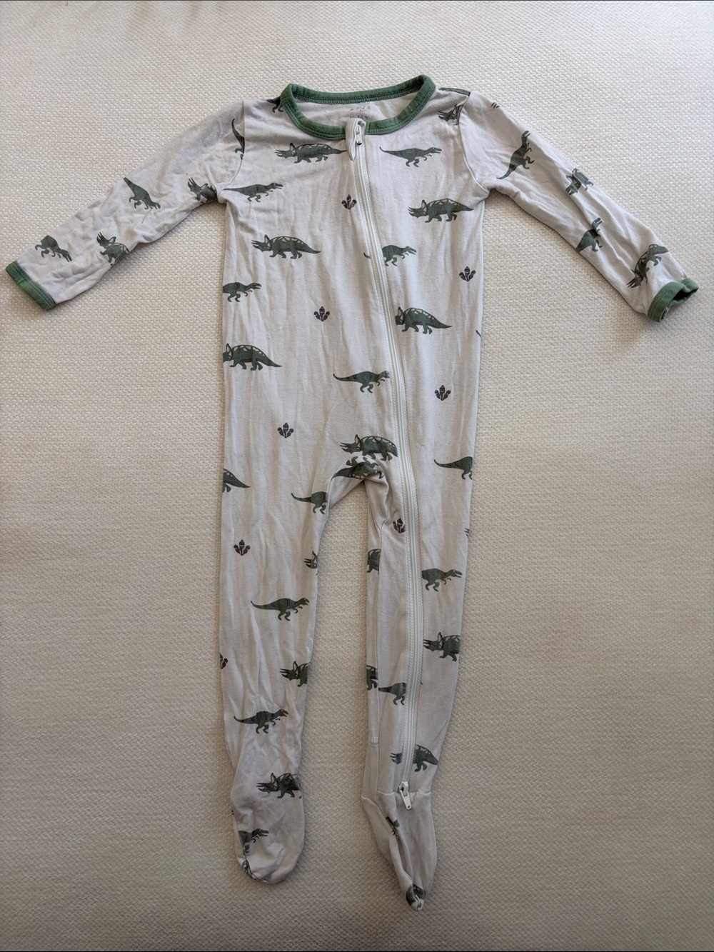 Kyte BABY Zippered Footie in Dino